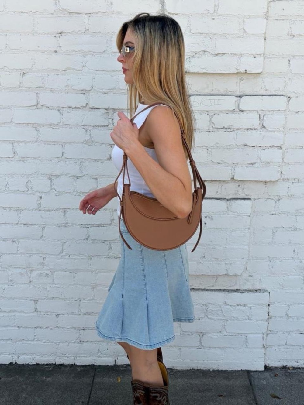No Boundaries y2k light blue denim ruffled mini skirt fits like a sz 6 #boho #we - Picture 4 of 8